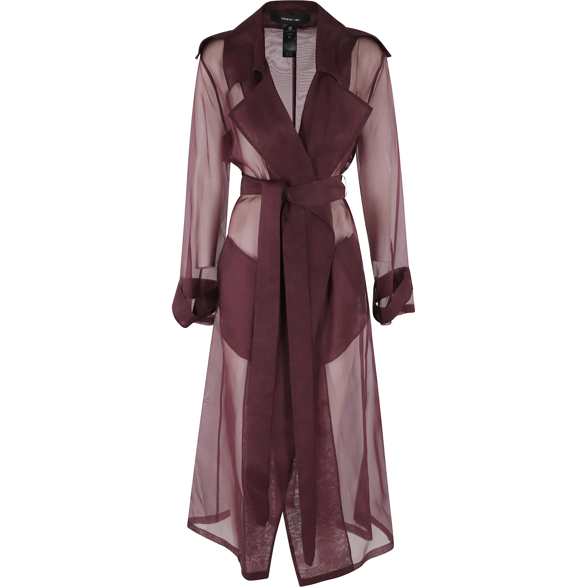 معطف ترنش من حرير الأورجانزا