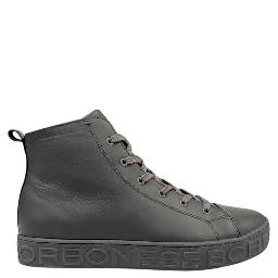Grey Genuine Leather Men Sneaker