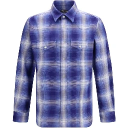 Blue Cotton Pattern Shirt