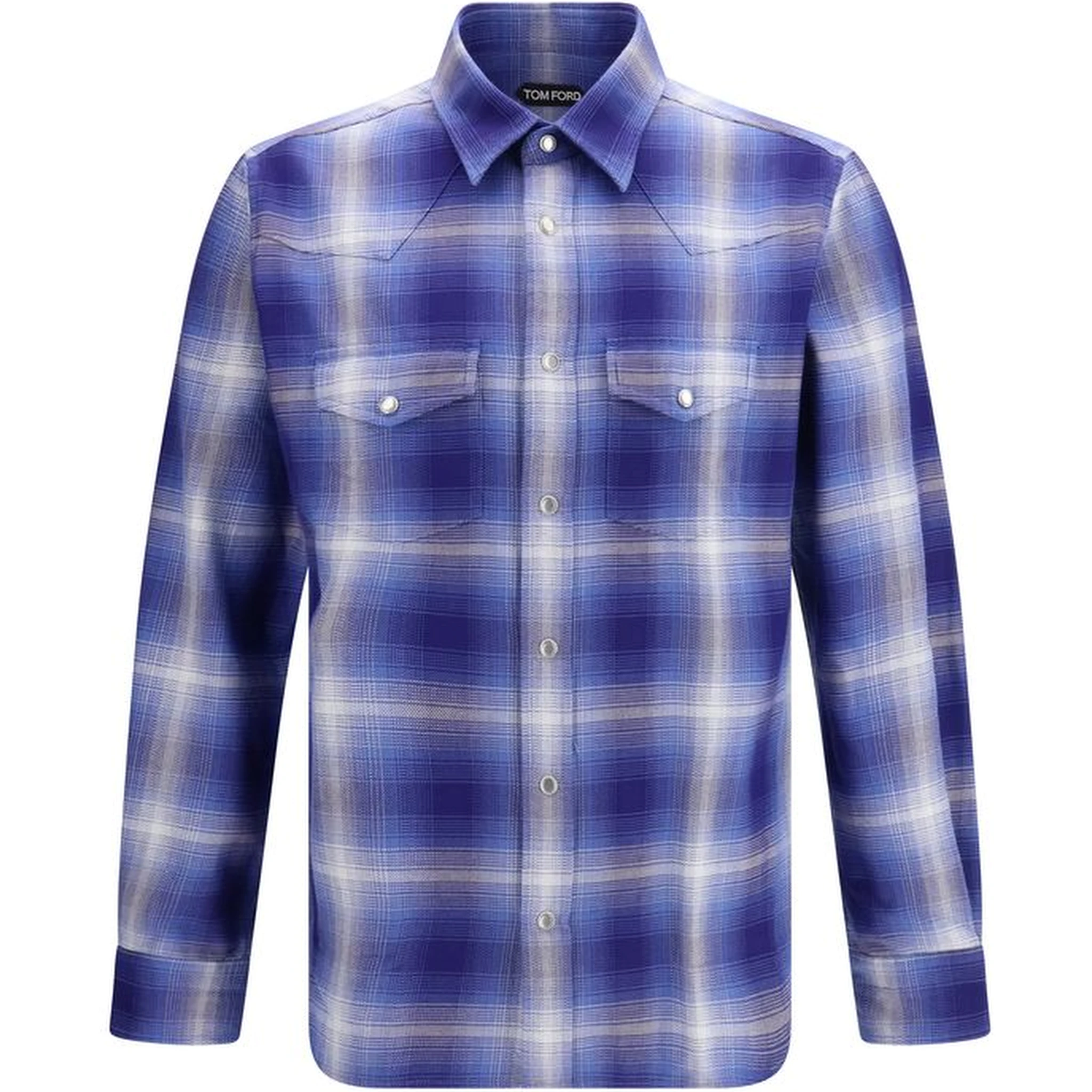 Blue Cotton Pattern Shirt