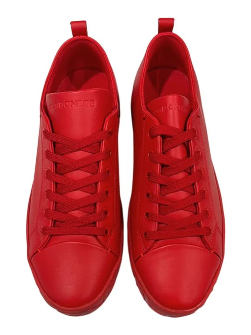 Red Leather Men Sneaker