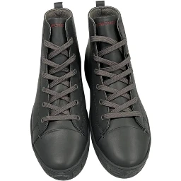 Grey Genuine Leather Men Sneaker