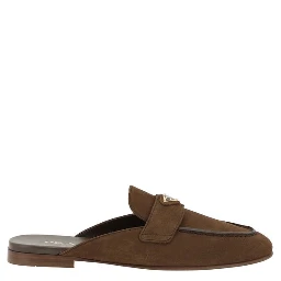 Brown Calf Leather Bos Taurus Mules