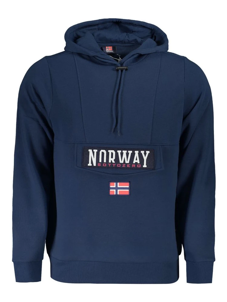Blue Cotton Men Sweatshirt