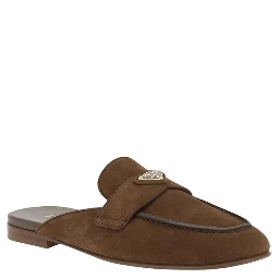 Brown Calf Leather Bos Taurus Mules