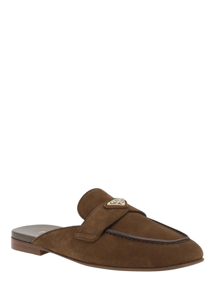 حذاء بوس توروس مفتوح من الخلف مصنوع من جلد العجل البني alternative