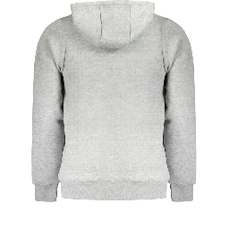 Grigio Cotton Male Sweatshirt with Hood