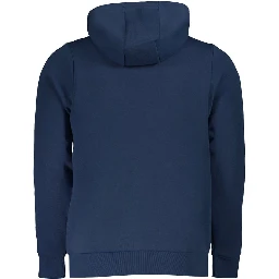 Blue Cotton Men Sweatshirt
