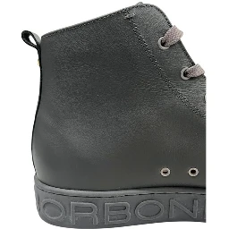 Grey Genuine Leather Men Sneaker