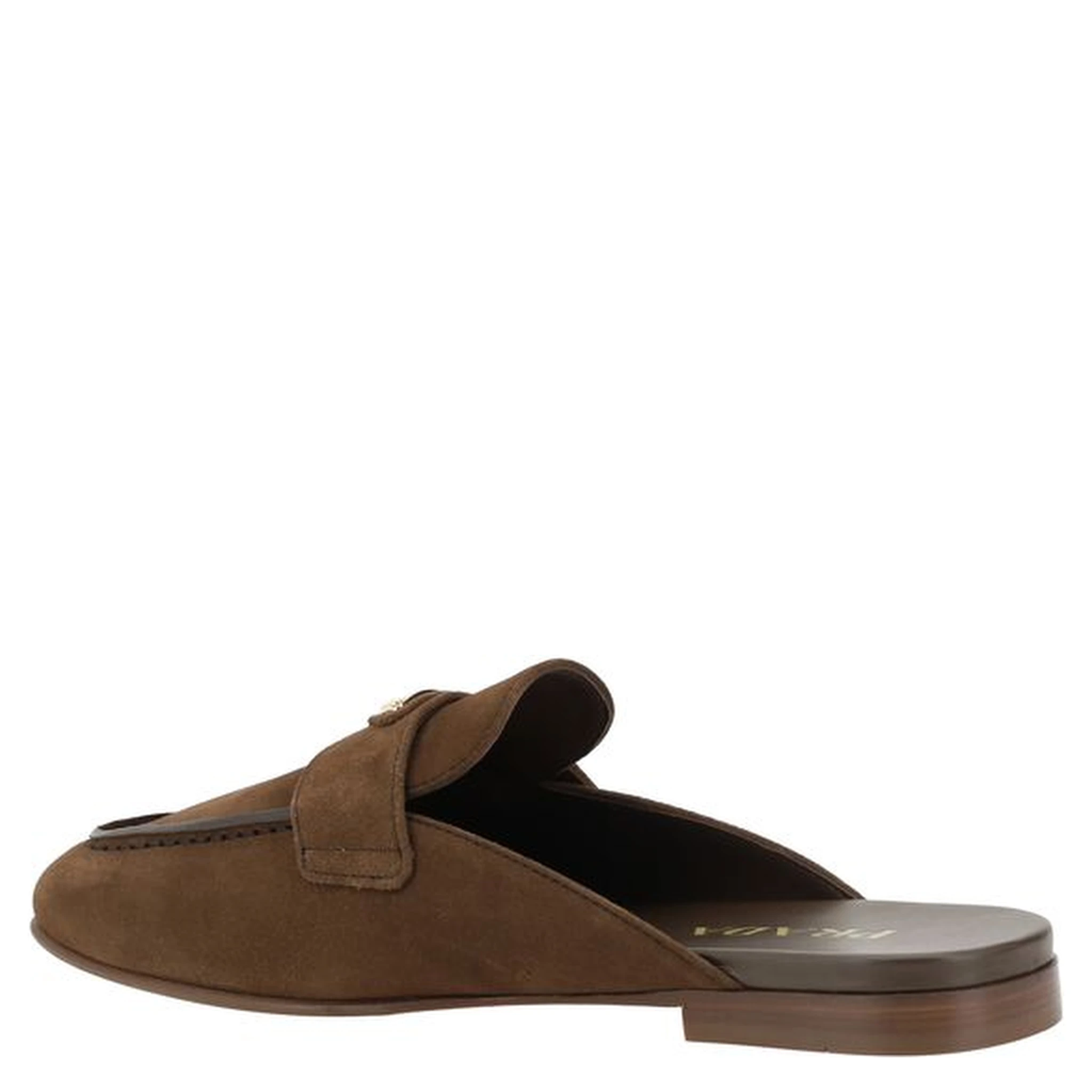 Brown Calf Leather Bos Taurus Mules