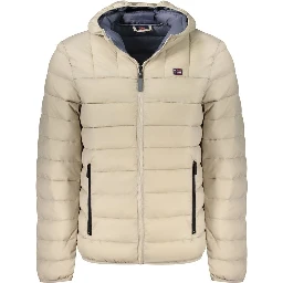 Beige Polyamide Men Jacket