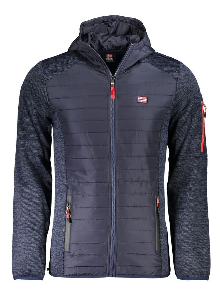 Blue Polyester Shell Jacket