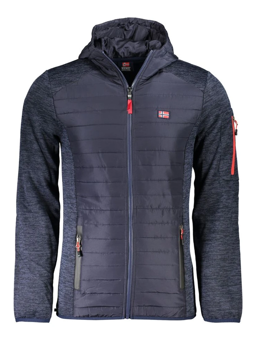 Blue Polyester Shell Jacket