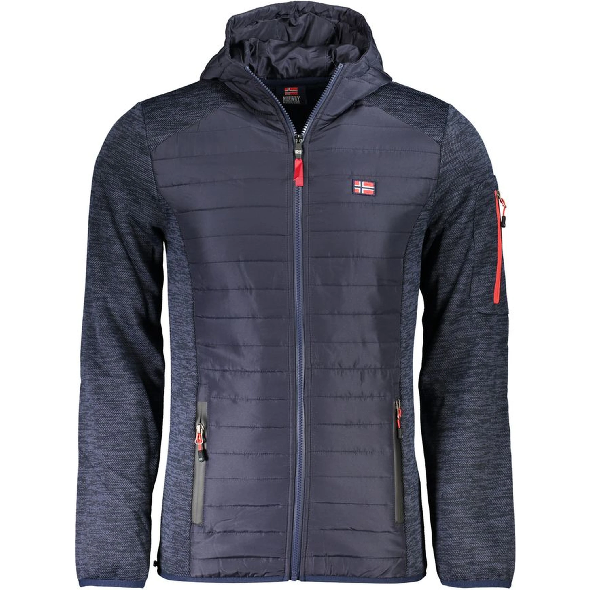 Blue Polyester Shell Jacket