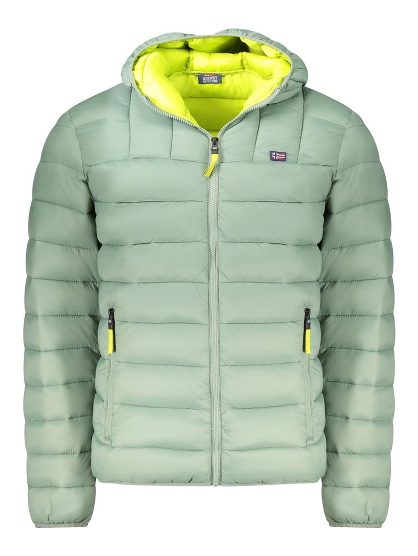 Green Polyamide Men Jacket