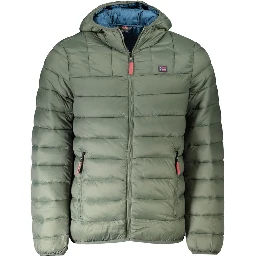 Green Polyamide Men Jacket