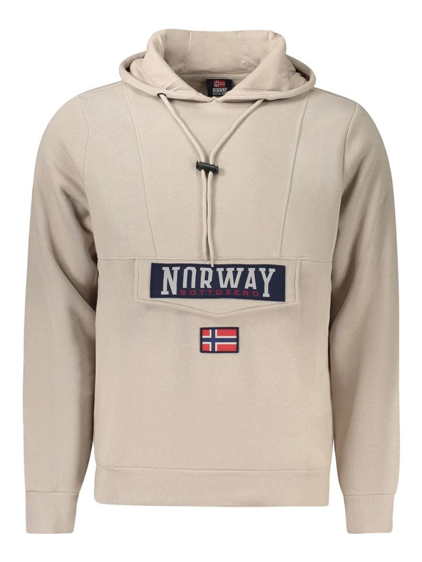 Beige Cotton Men Sweater