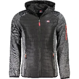 Gray Polyester Shell Jacket