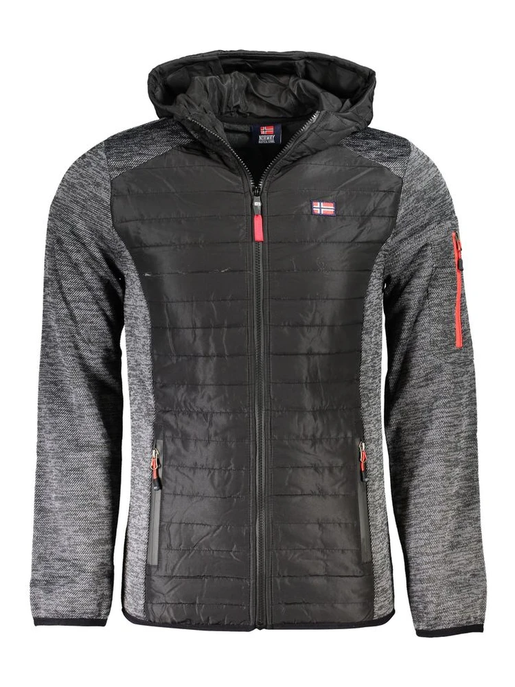 Gray Polyester Shell Jacket