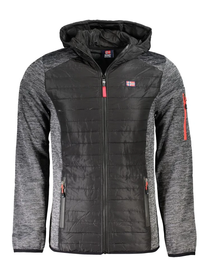 Gray Polyester Shell Jacket