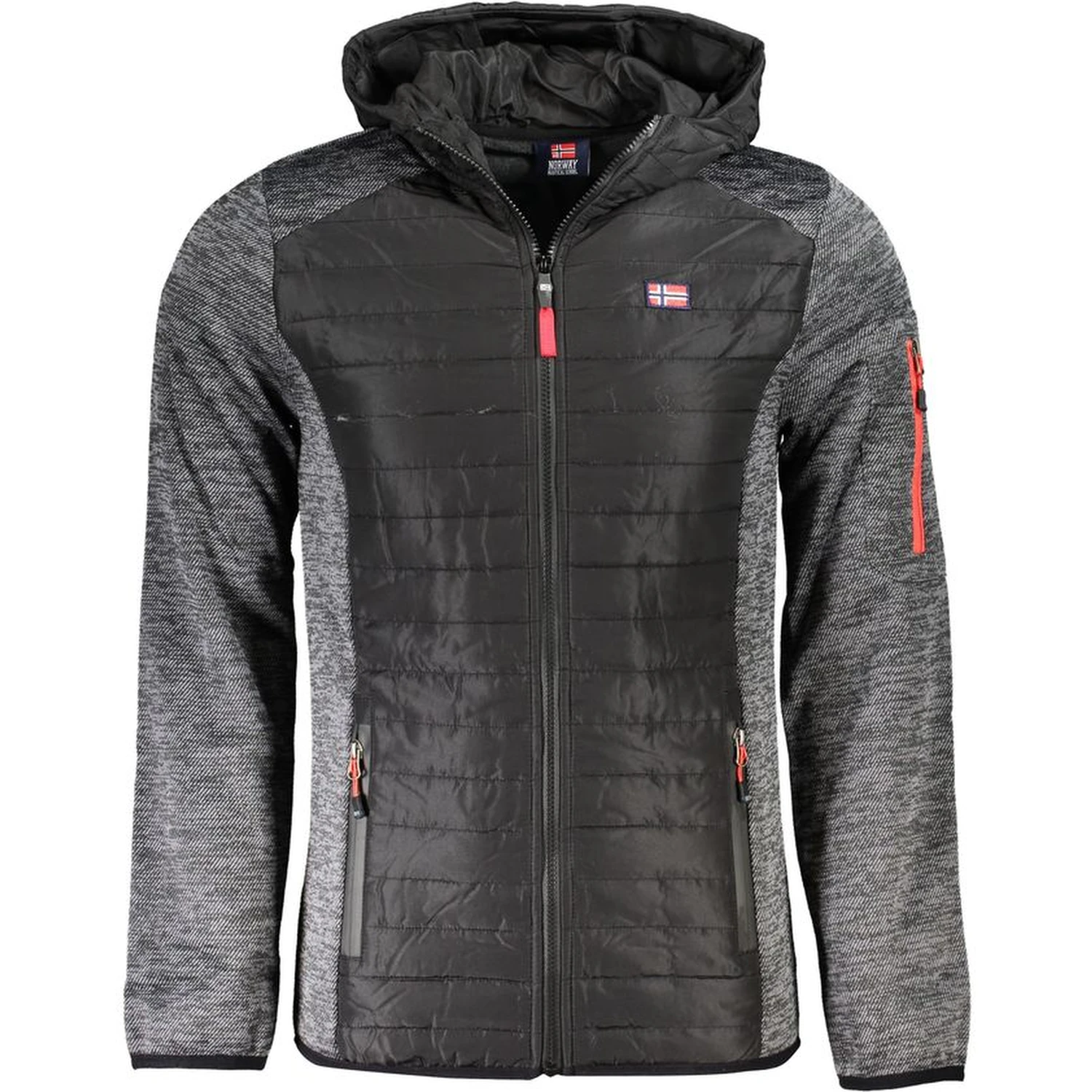 Gray Polyester Shell Jacket