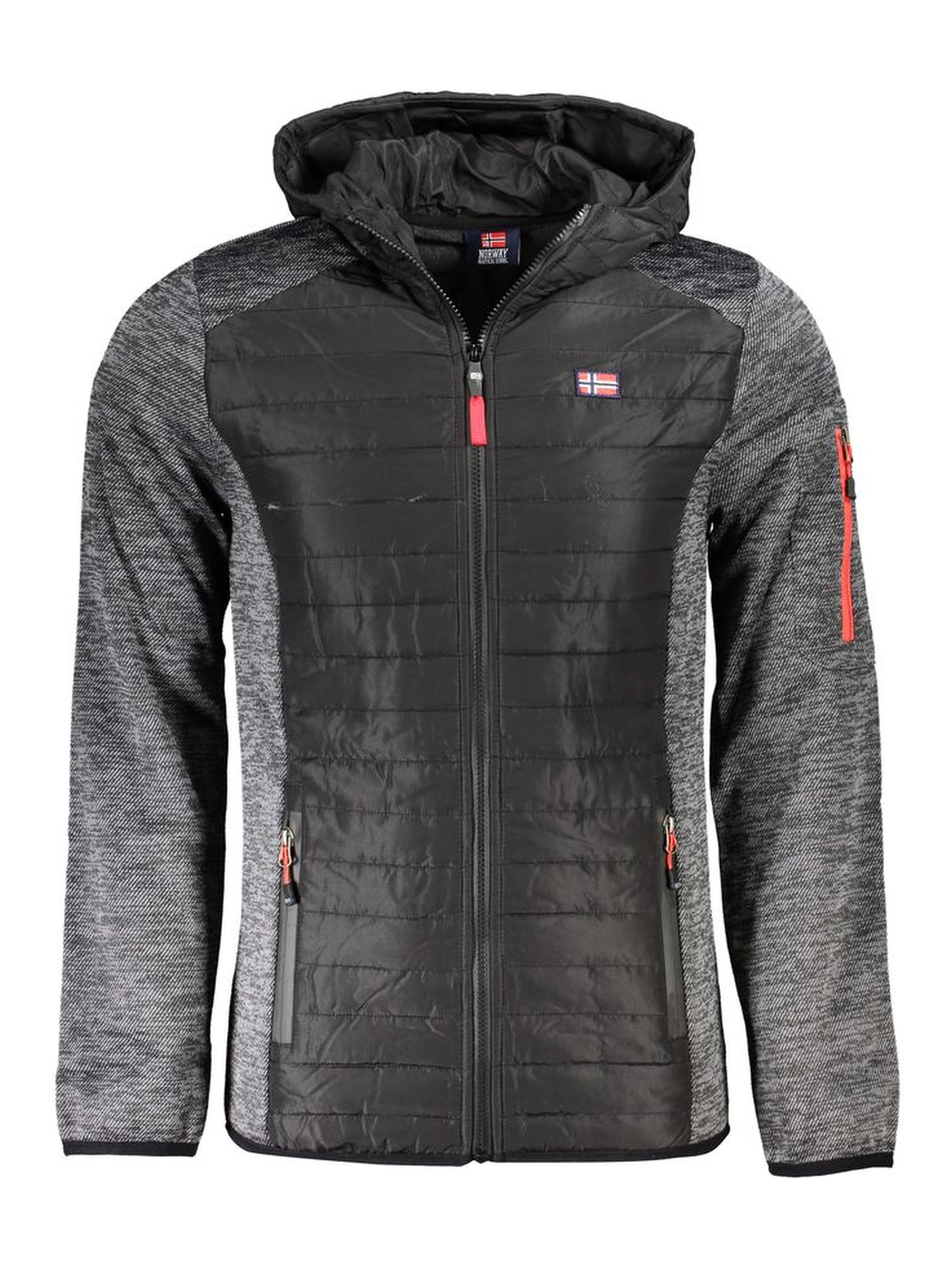 Gray Polyester Shell Jacket