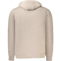 Beige Cotton Men Sweater