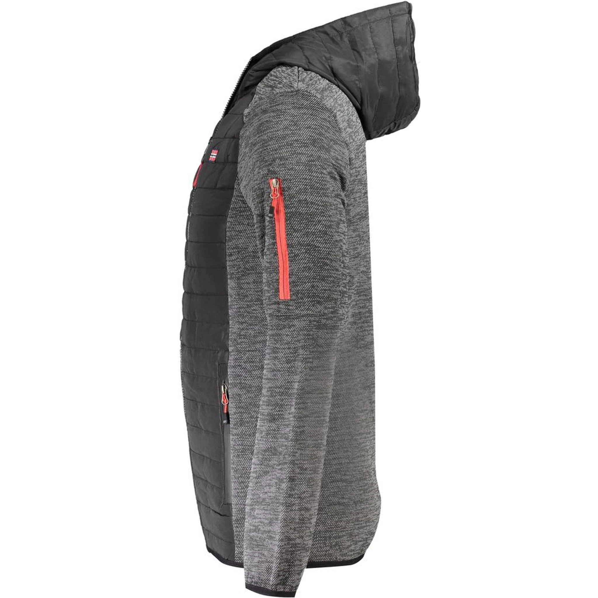 Gray Polyester Shell Jacket