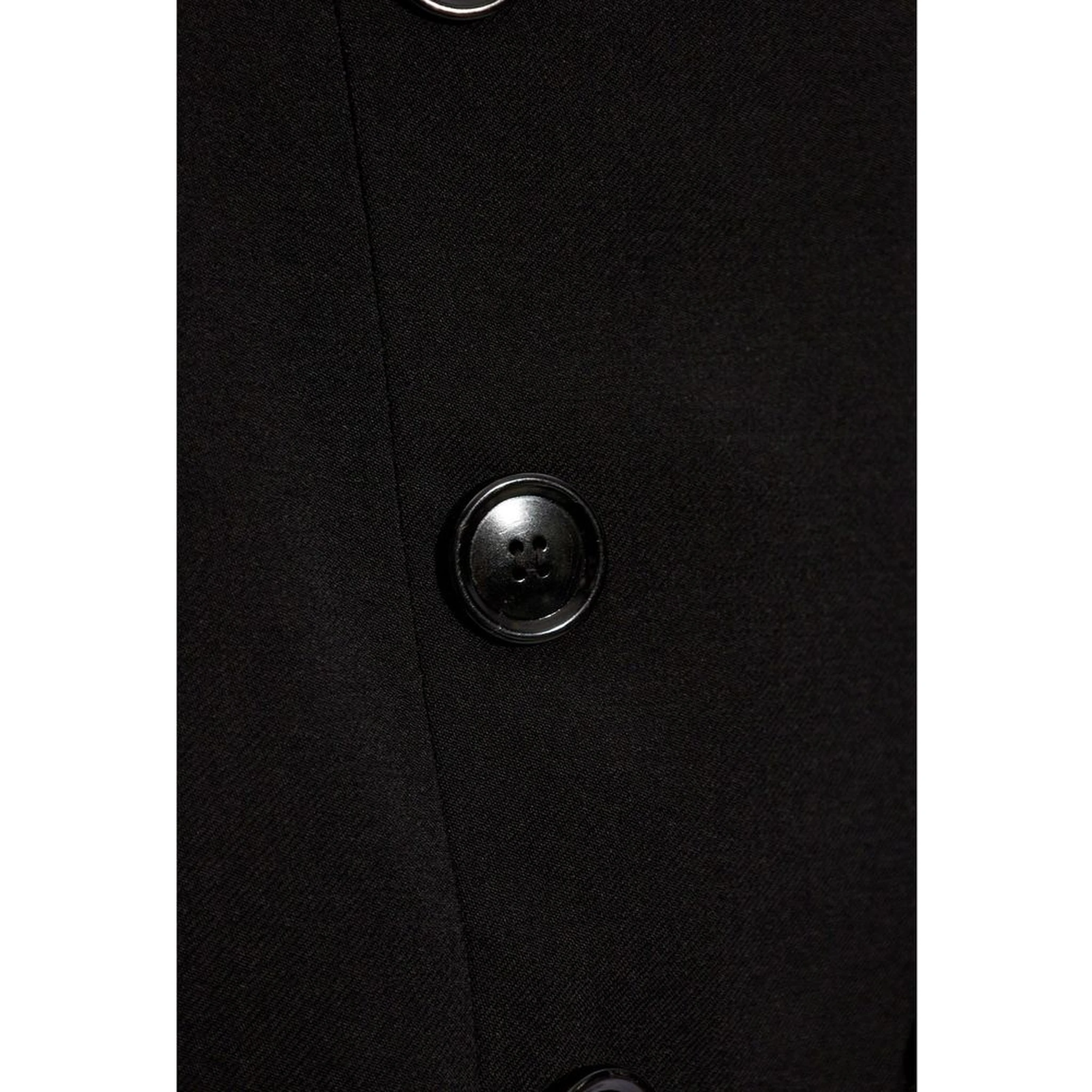 Black Elastane Midi Skirt
