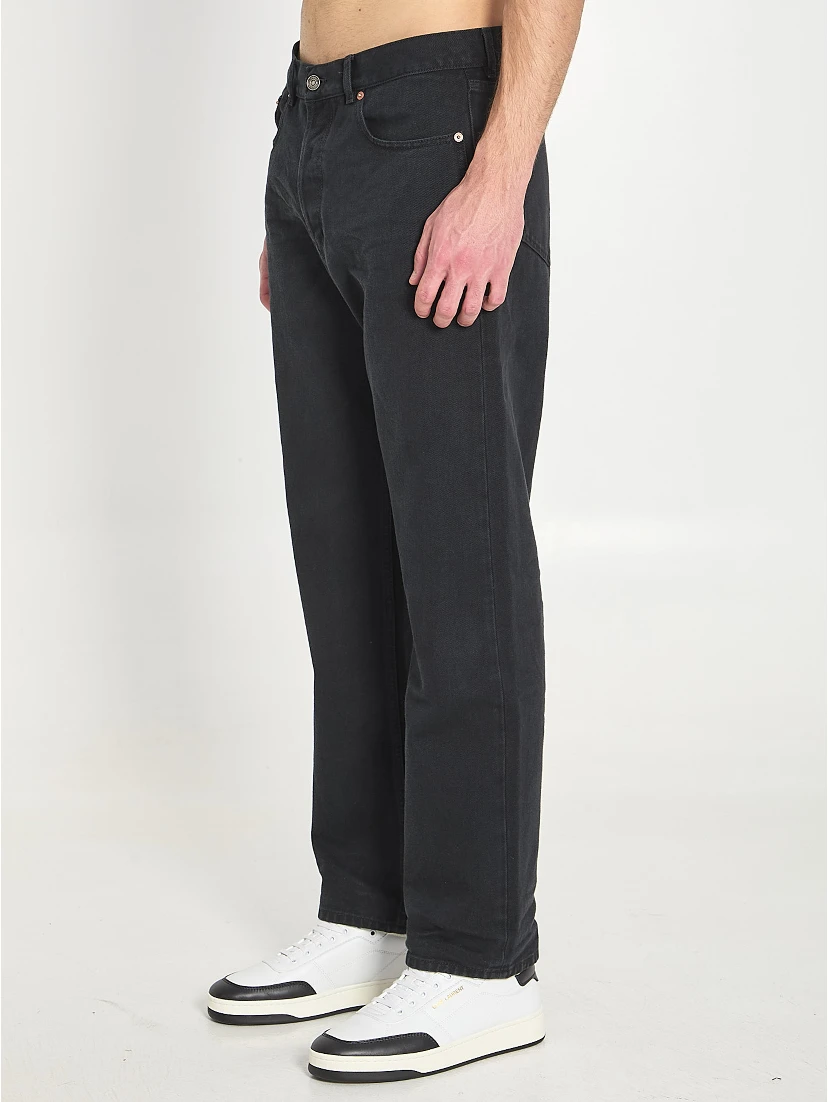 بنطلون جينز فضفاض مستقيم