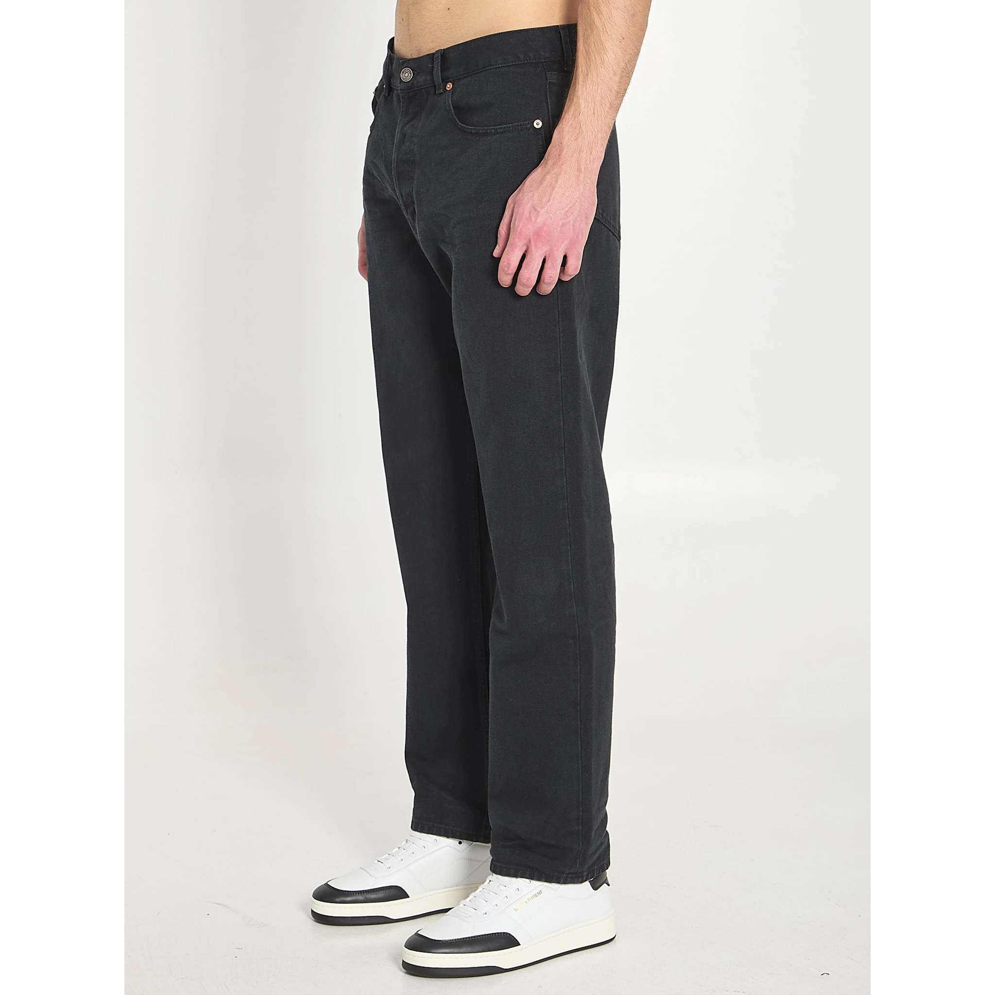 بنطلون جينز فضفاض مستقيم