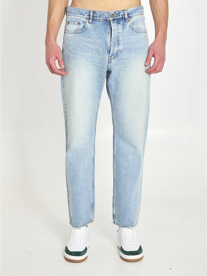 بنطلون جينز فضفاض مستقيم