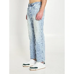 بنطلون جينز فضفاض مستقيم