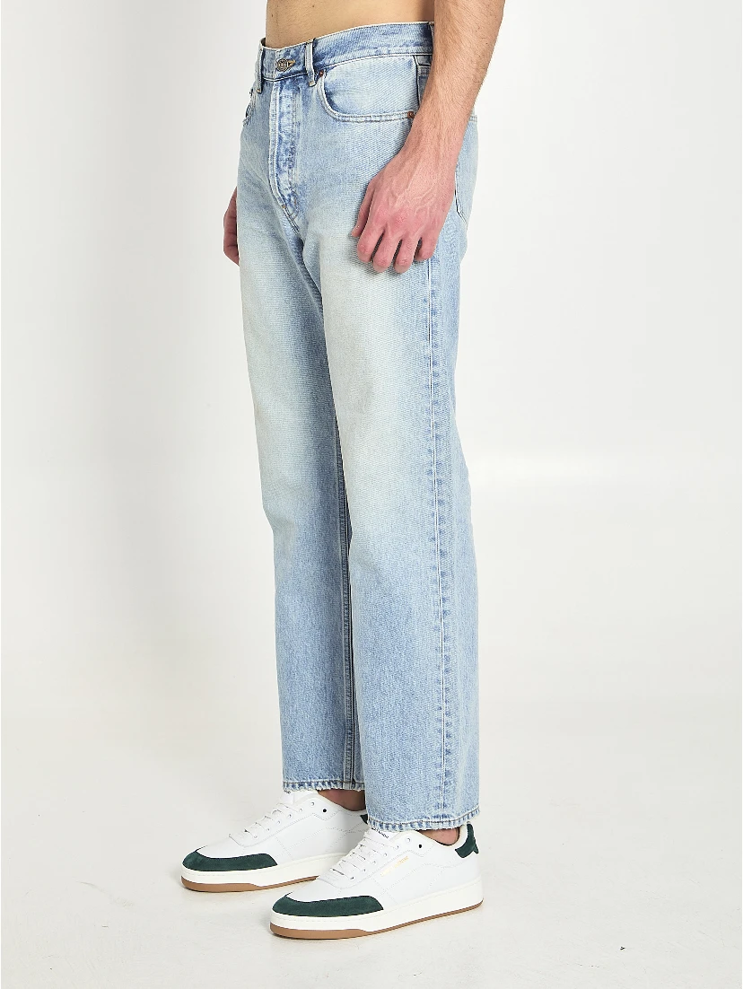 بنطلون جينز فضفاض مستقيم