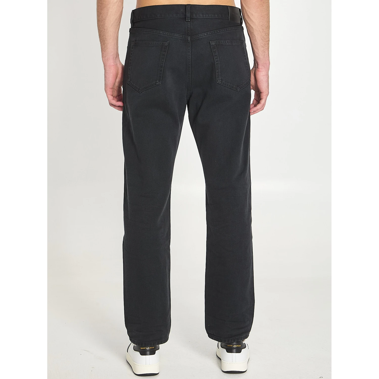 Loose straight denim pants