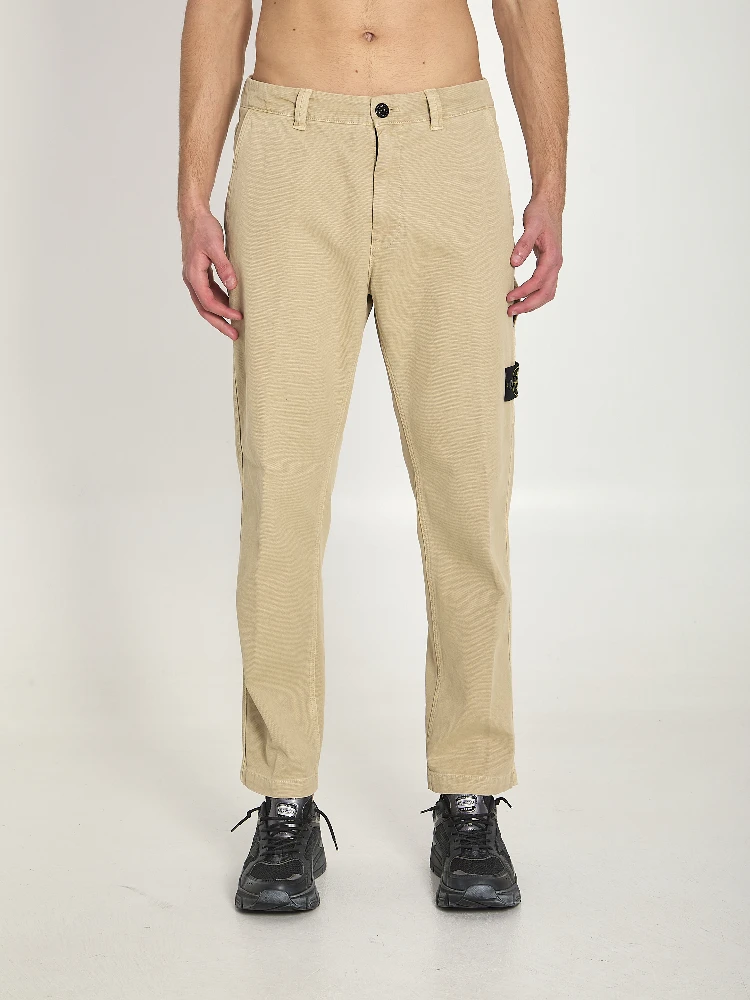 Beige regular pants