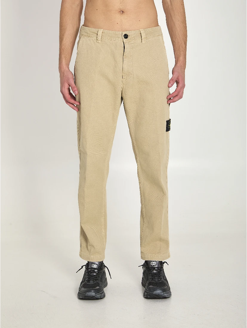 Beige regular pants