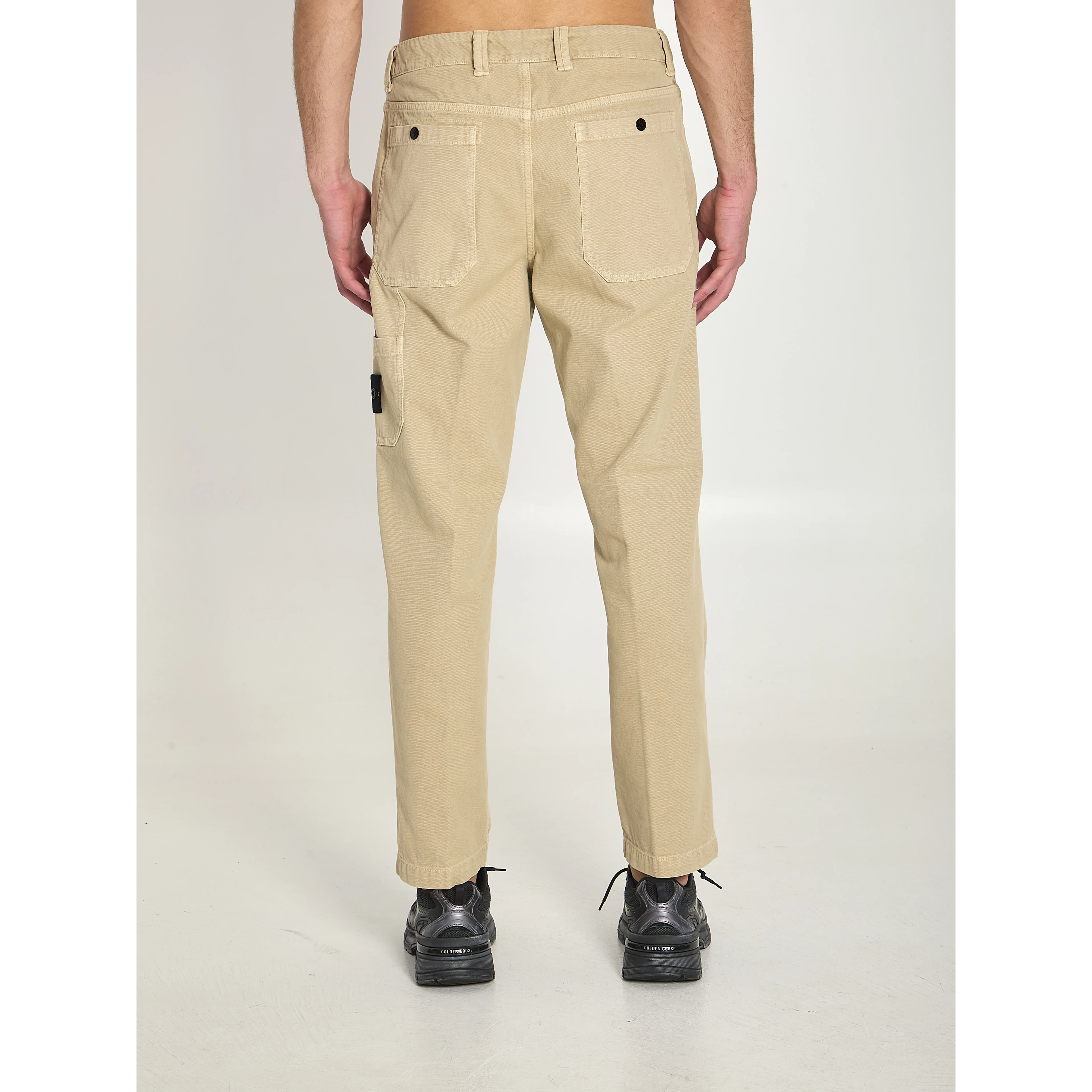 Beige regular pants