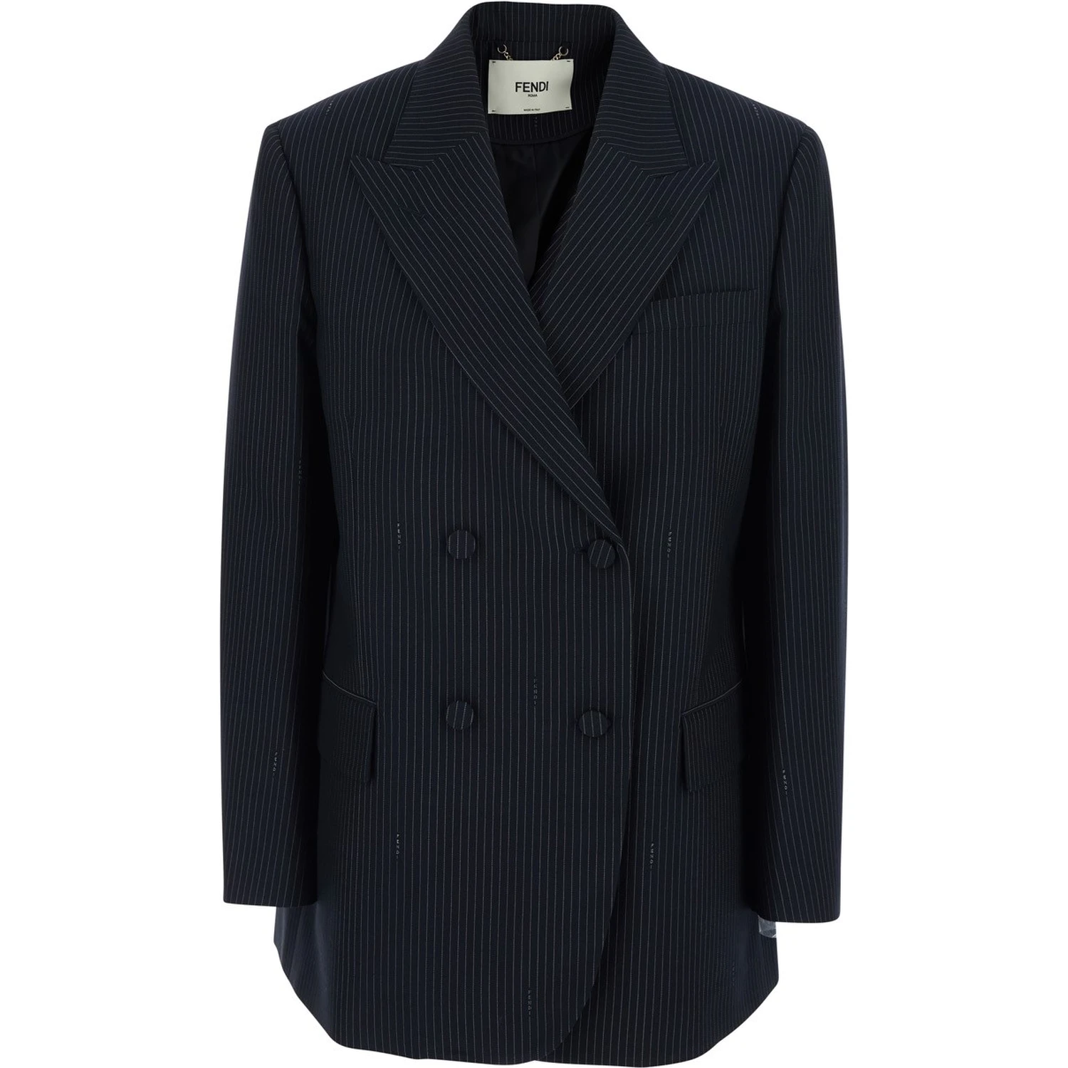 Double breasted coat in wool