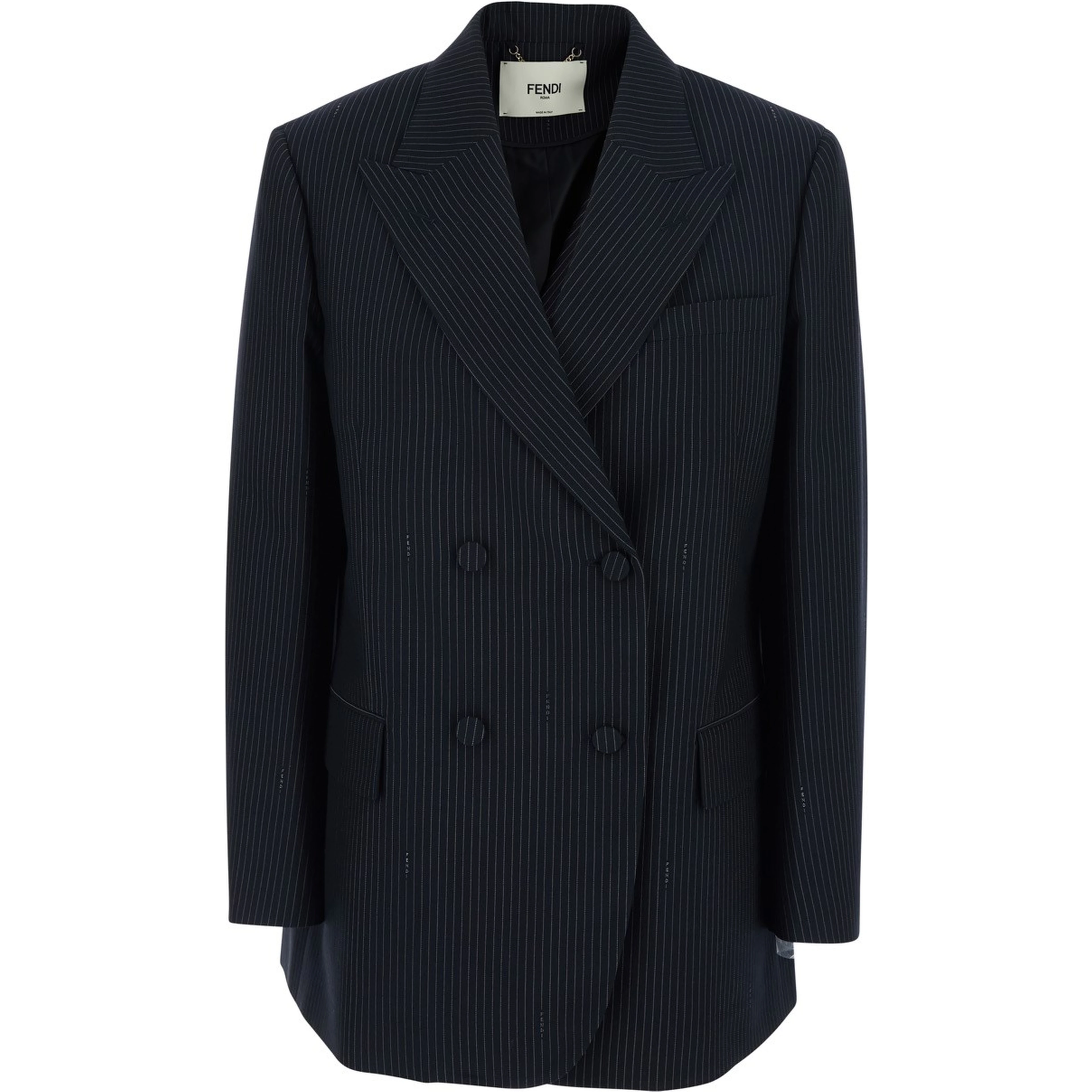 Double breasted coat in wool