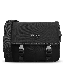 Re-Nylon and Saffiano leather shoulder bag