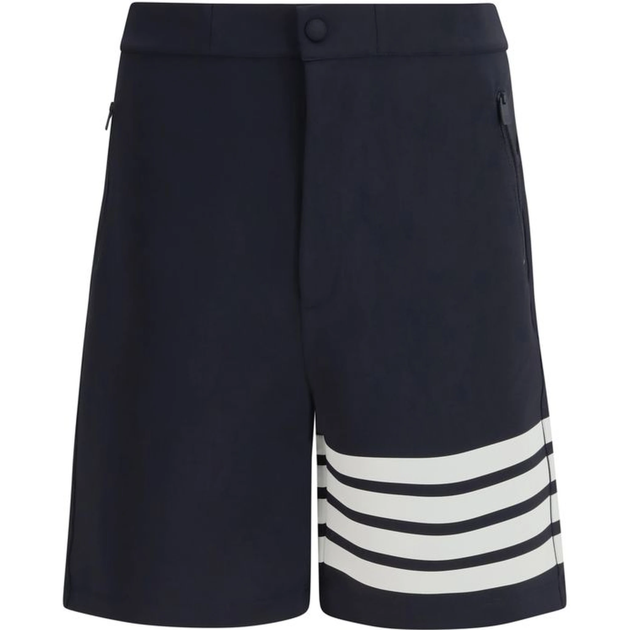 Blue Viscose Bermuda Shorts