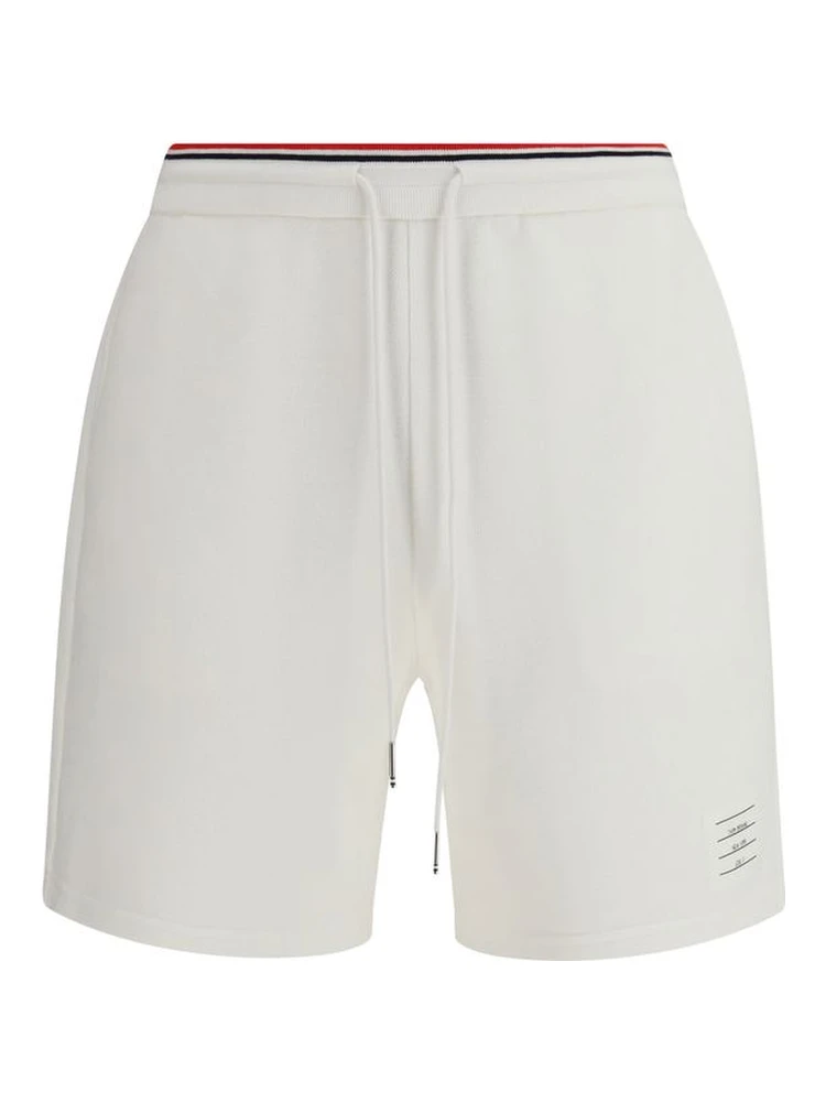 White Cotton Bermuda Shorts