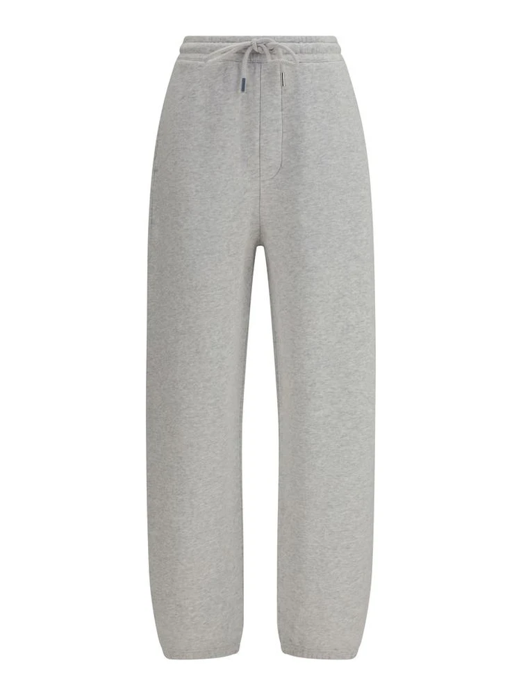 Gray Cotton Casual Pants