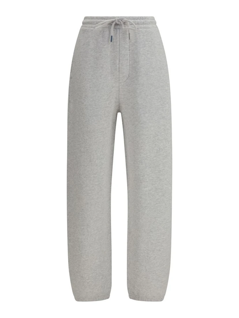 Gray Cotton Casual Pants