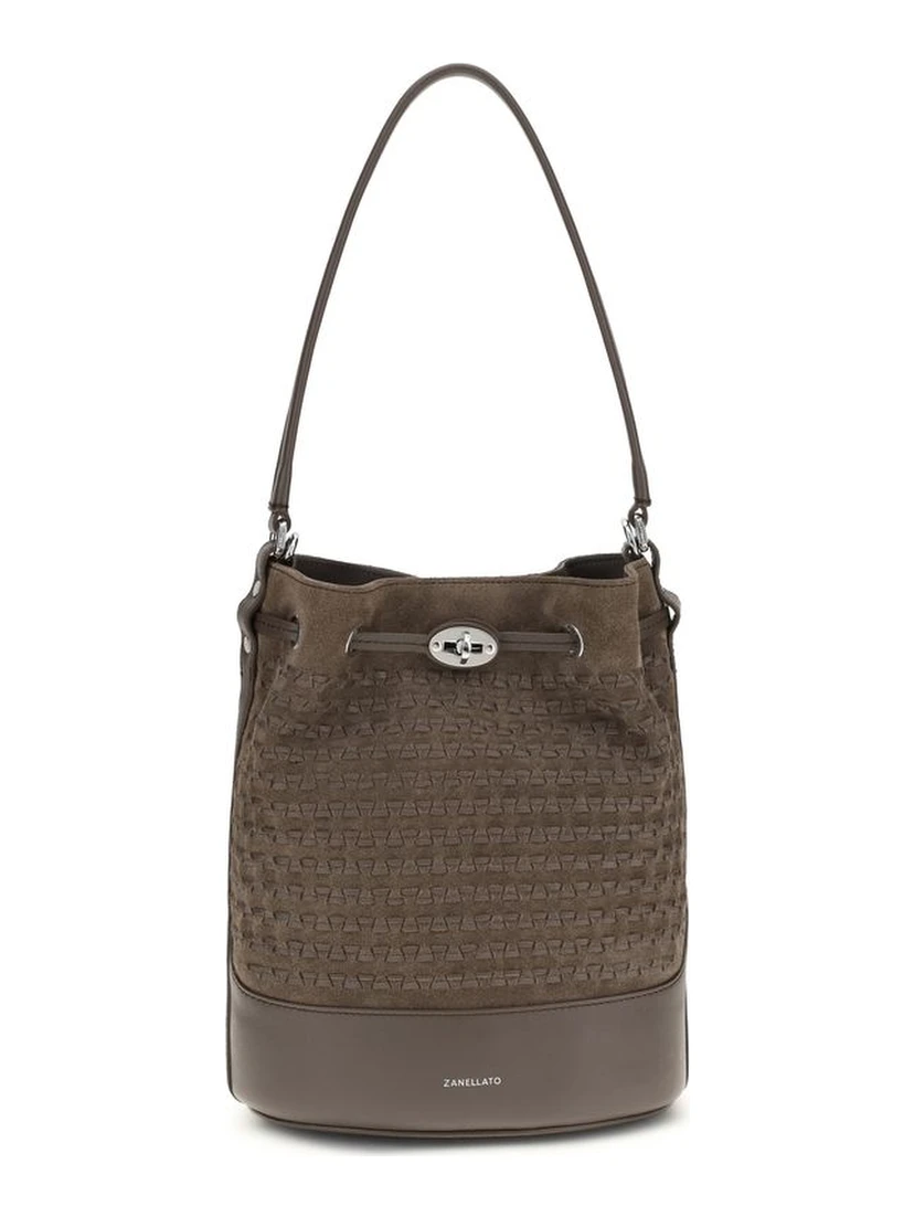 Brown Calf Leather Bos Taurus Handbag