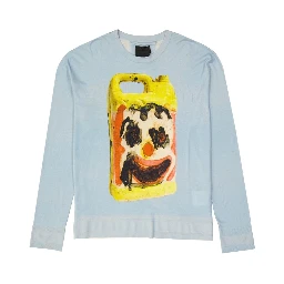 Blue Silk Sweatshirt