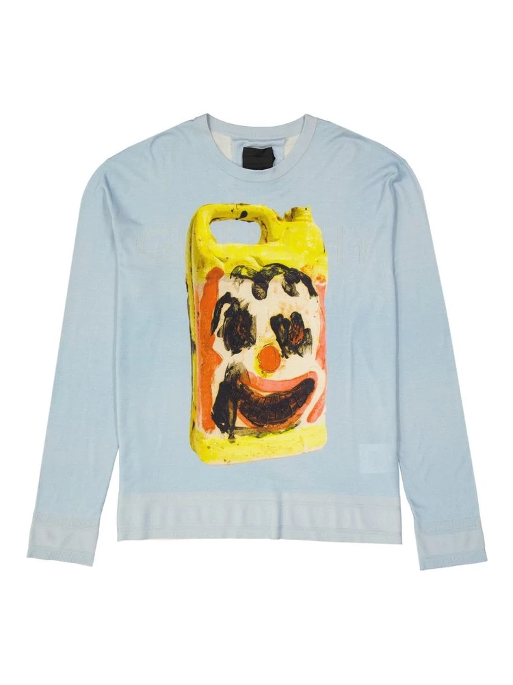 Blue Silk Sweatshirt