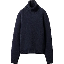 Blue Cashmere Turtleneck