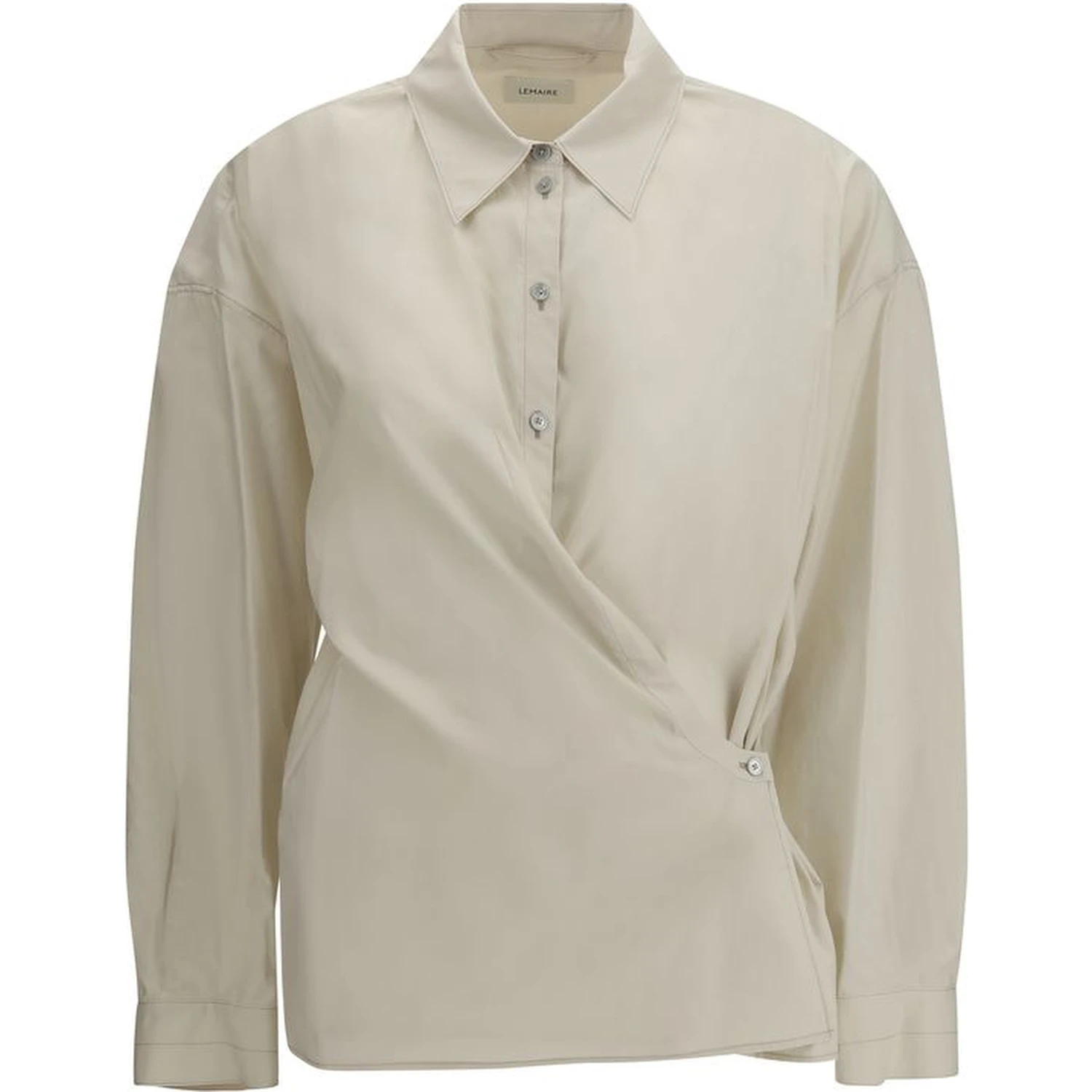 Beige Cotton Dress Shirt